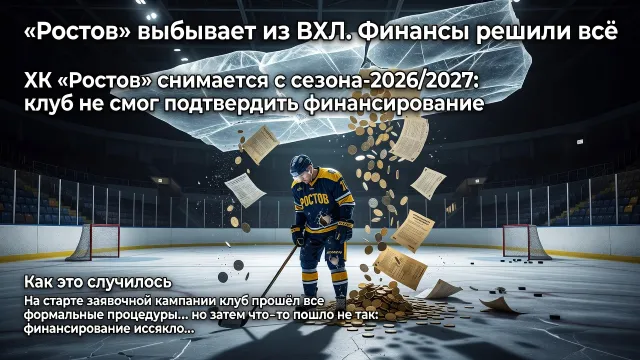«Ростов» выбывает из ВХЛ. Финансы решили всё